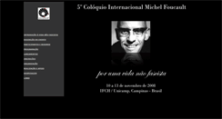 Desktop Screenshot of coloquiofoucault2008.mpbnet.com.br